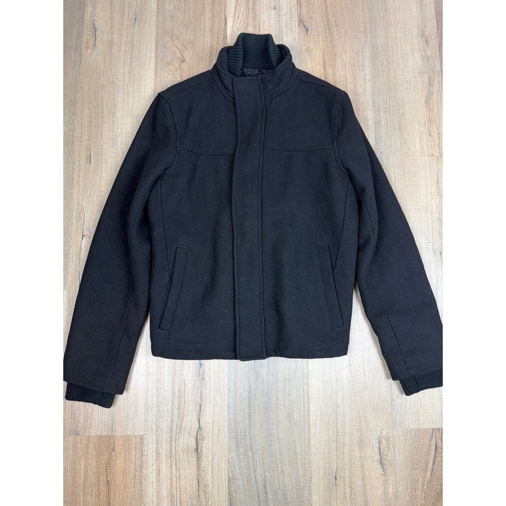 Gap Mens Recycled Wool Blend Full Zip Jacket True Black M S/972870-00